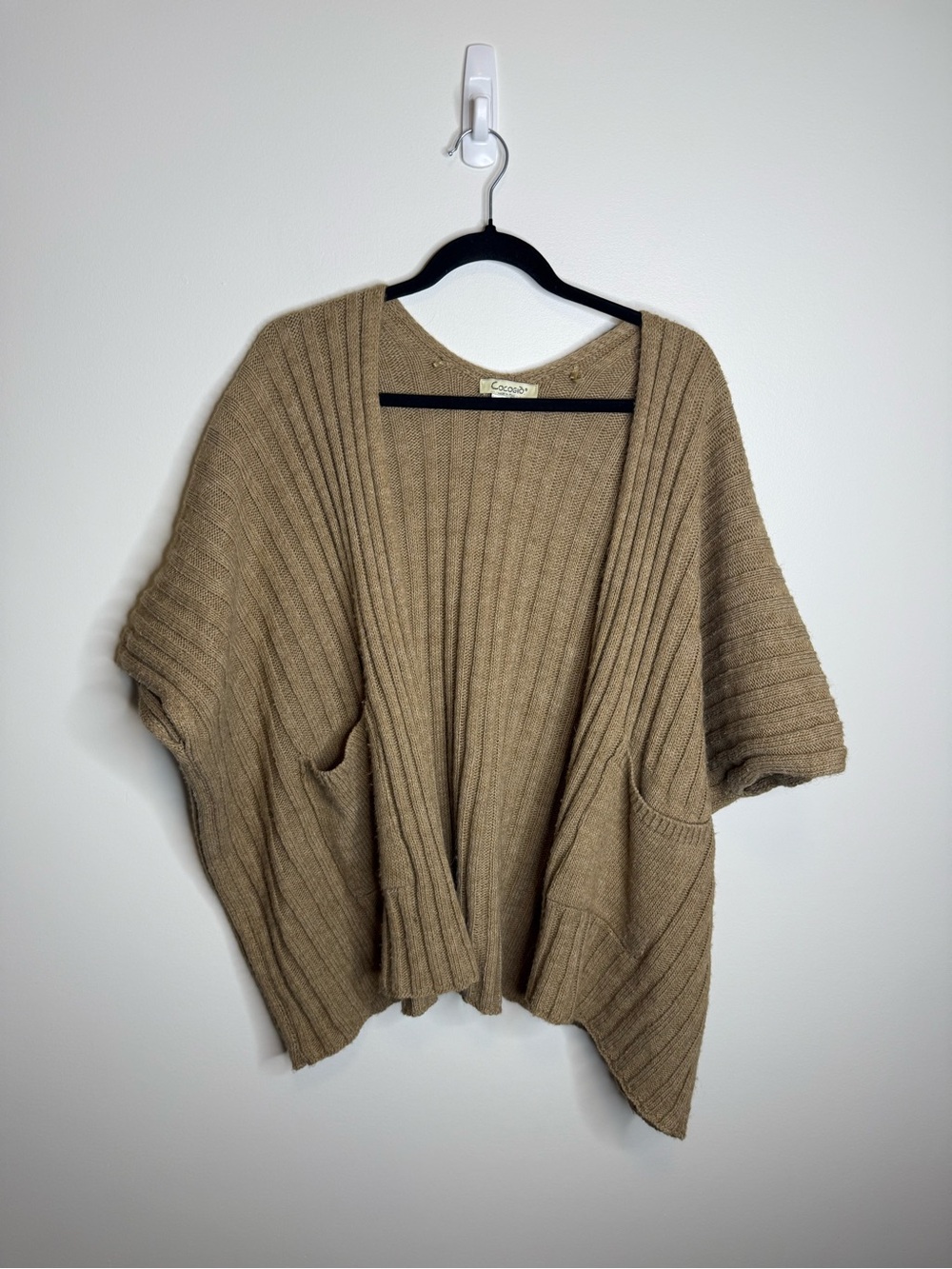 Cocogio Made in Italy Cardigan shrug size medium brown